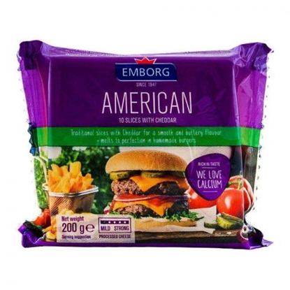 Picture of EMBORG AMERICAN CHEDDAR SLICES 200GR